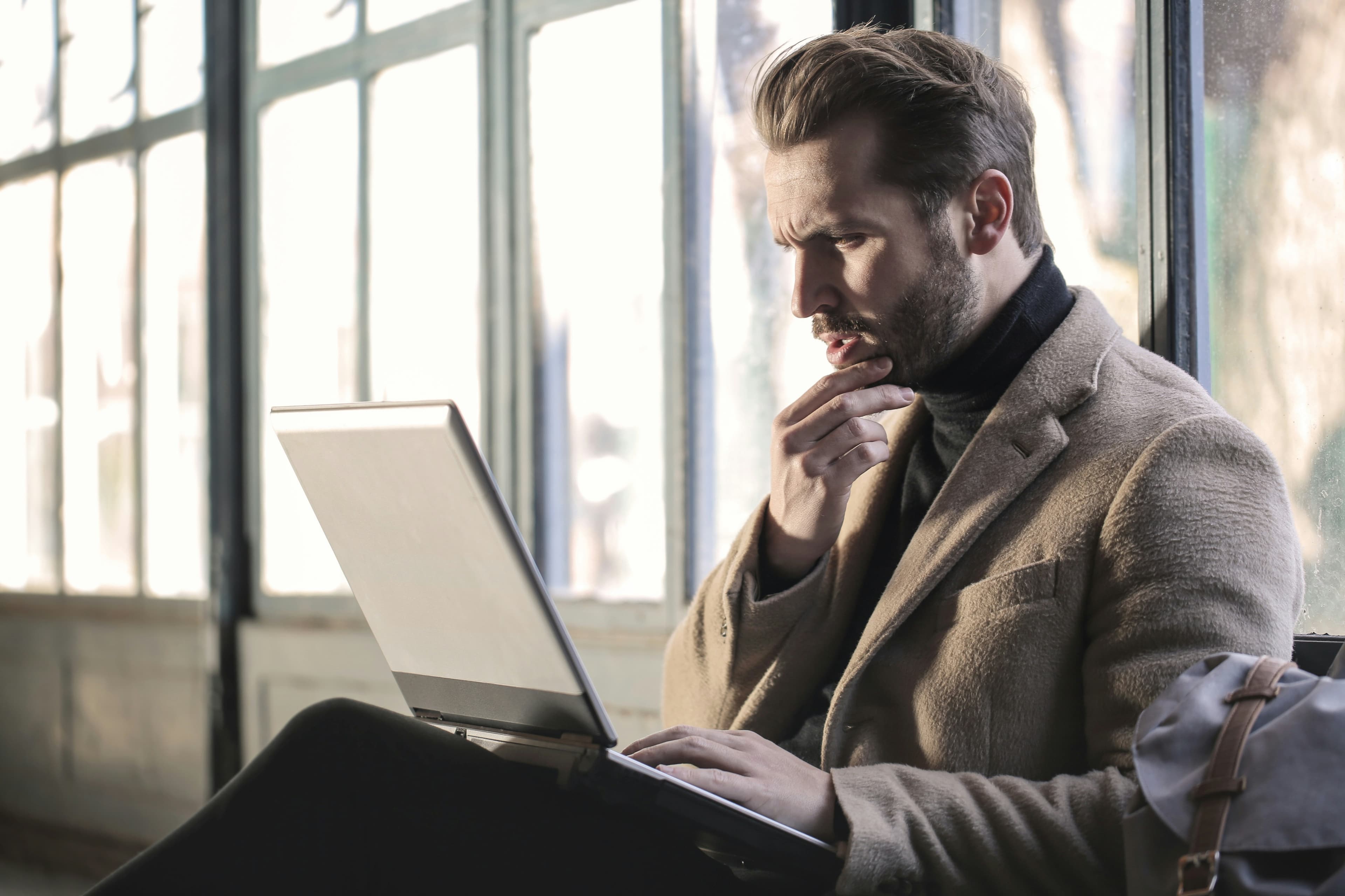 Realtor with laptop